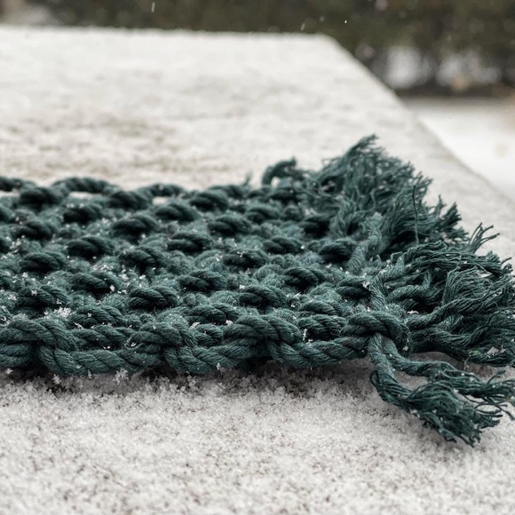 Handmade Macramé Rope Mug Rug - Picture 3 of 6